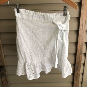 White wrap skirt